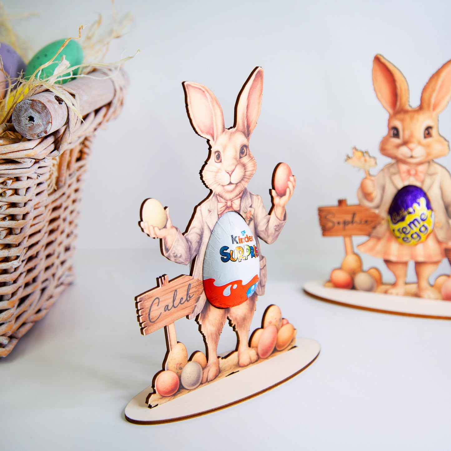Personalised Easter Bunny Chocolate Egg Holder  | Easter Egg Holder  | Wooden Easter Decoration | Easter Gift  | Easter Hunt