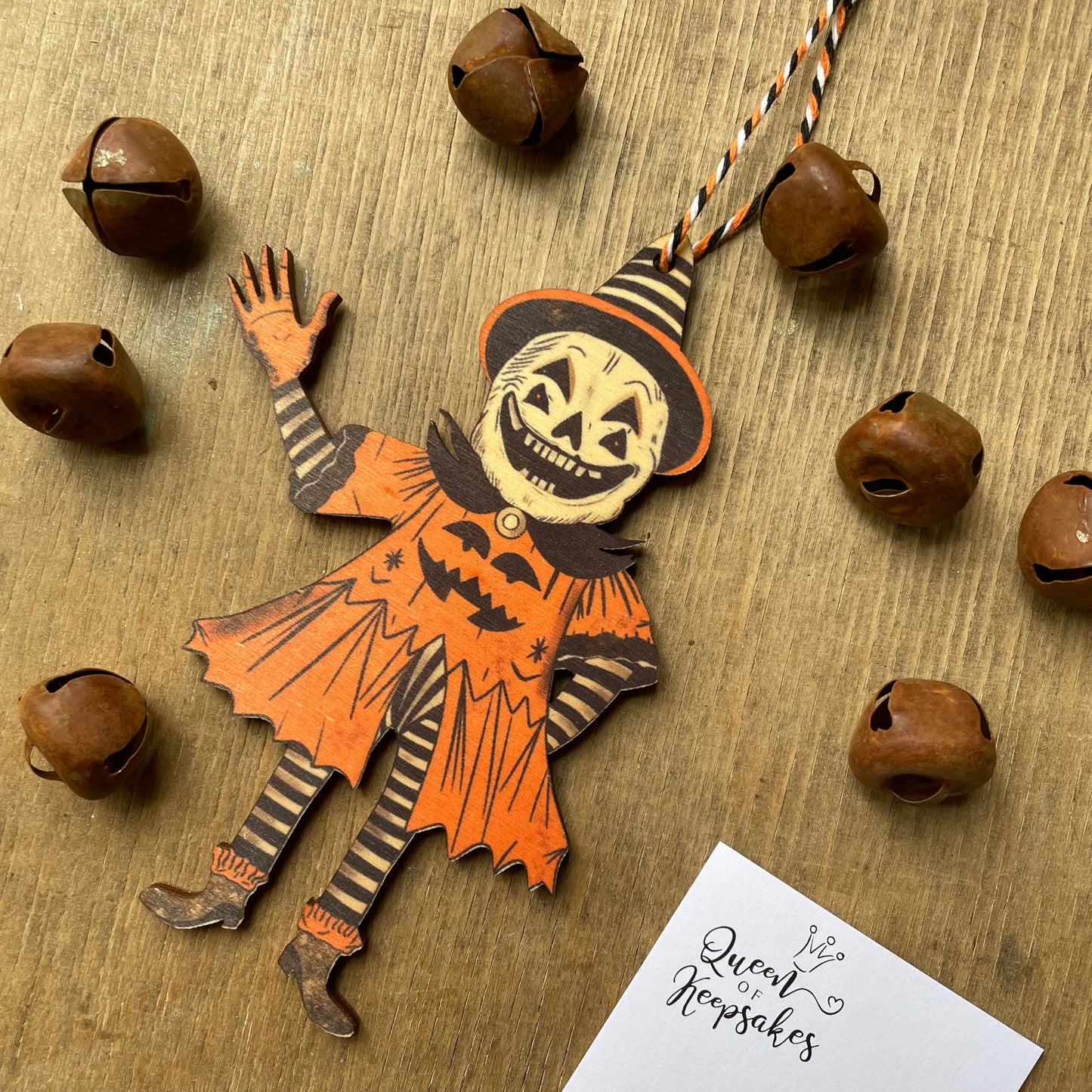 Wooden halloween hanging decoration