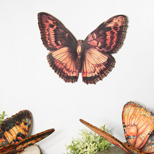 Purple Small Wooden Butterfly Wall art