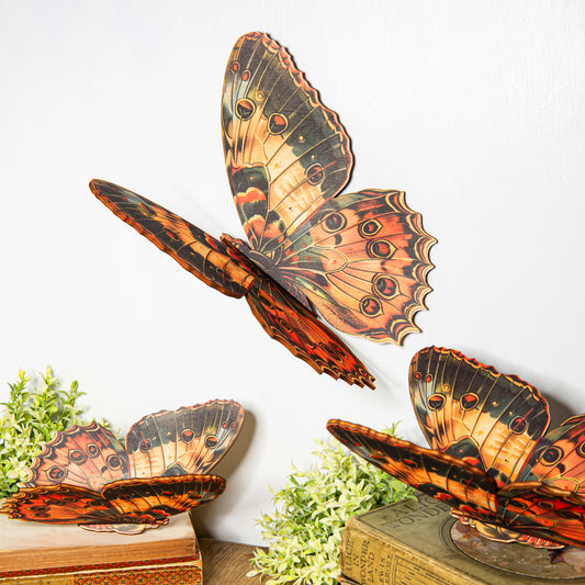 Bright Multi Wooden 3D Butterfly