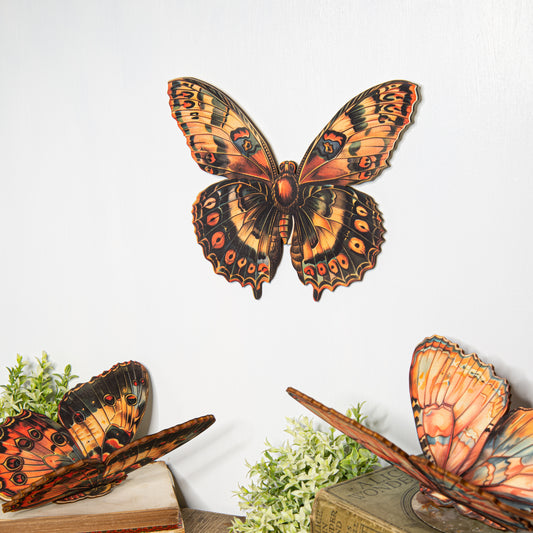 Bright Multi Small Wooden Butterfly Wall art