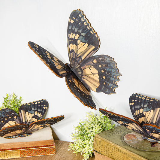 Blue Wooden 3D Butterfly