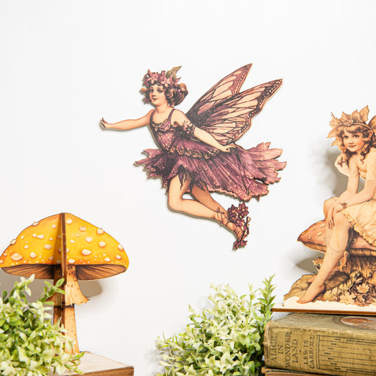 Wooden Purple Fairy Wall art